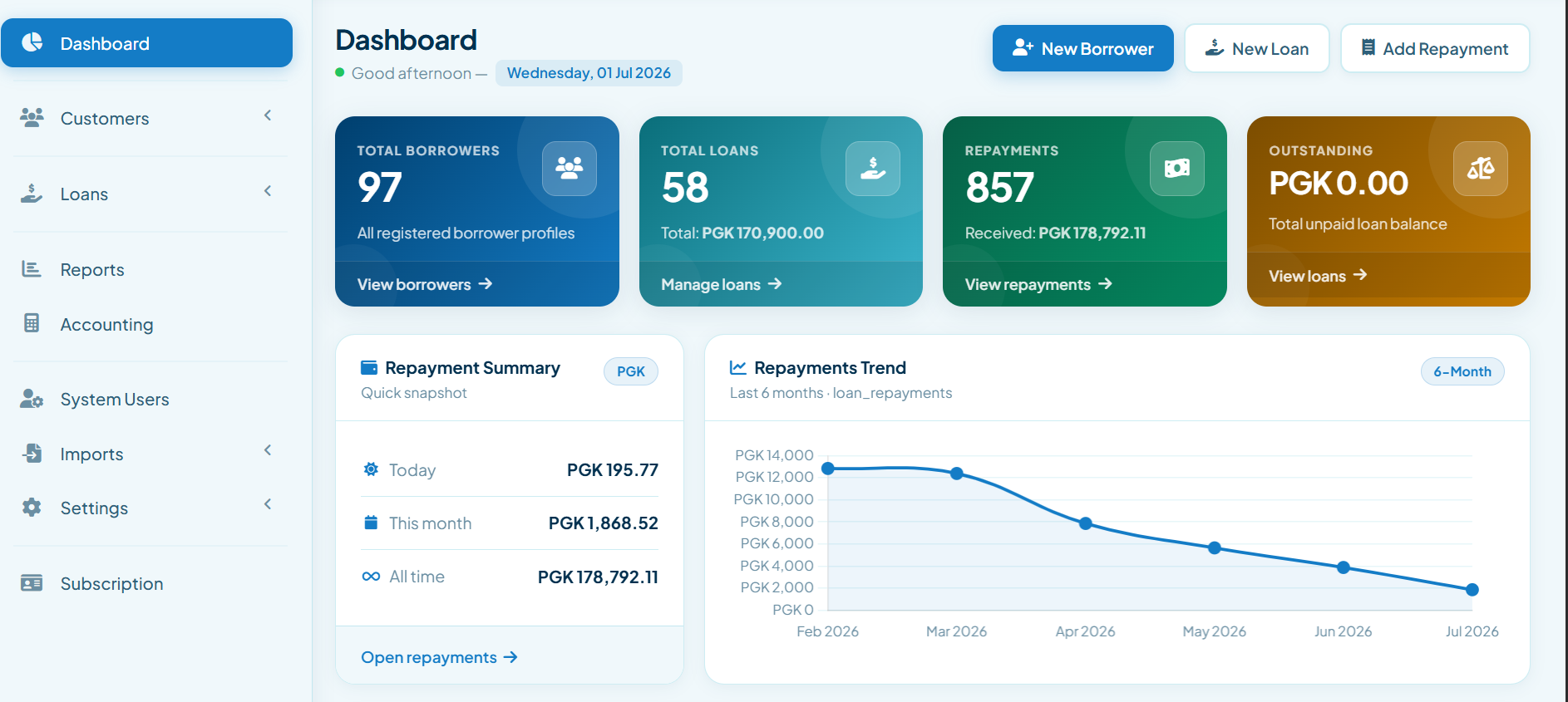 SME Lending Management screenshot 1